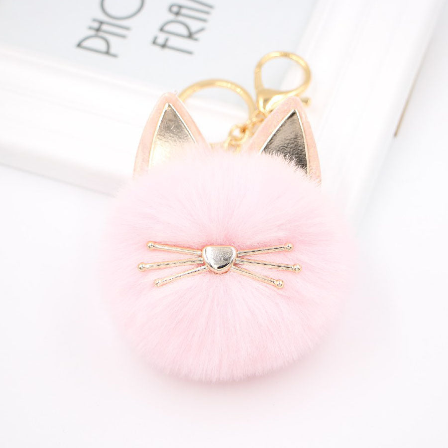 Wholesale Artificial Fur Cat Fur Ball Key Chain